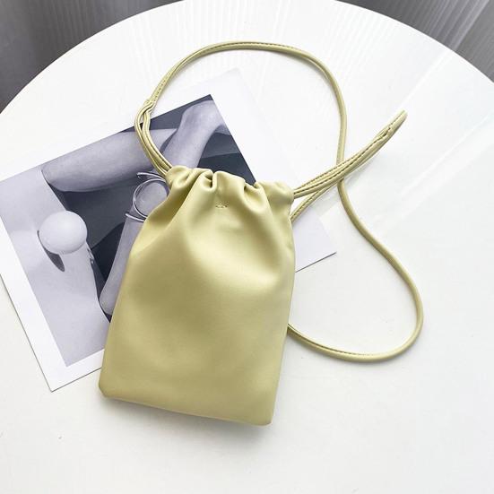 Dámská taška na mobilní telefon z umělé kůže crossbody taška na telefon jednobarevná přenosná peněženka na telefon pro každodenní život cestování nakupování