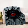 "Evil Eye Wall Art: Dark Gothic Decor with Spooky Branches"Blanket Flannel Throw Blanket for Sofa, Bed, Travel, Camping, Office