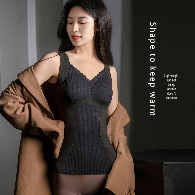 

Бесшовный женский кружевной топ-майка на осень/зиму 2025 - Утягивающий, теплый, удобный, с сексуальным облегающим дизайном L [100-120]