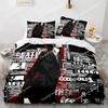 Death Note Bedding Set, Death Note Duvet Cover Set, Microfiber Quilt Cover with Pillowcases for Kids Teens Adults