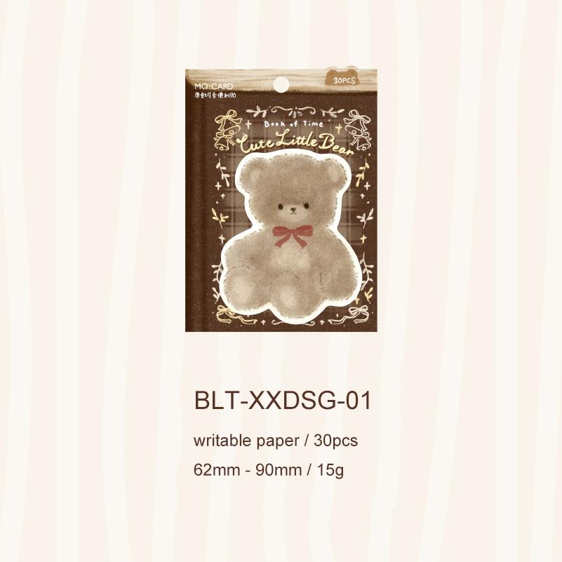 The Bear s Time Book Series Kawaii Bear Landscape Memo Pad Creative DIY Junk Journal Material Collage Stationery
