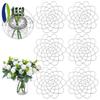 AEE2-6 Pcs Flower Arrangement Holder Flower Frog Wire Flower Arranging Tool Metal Flower Insert Lid Flower Grid