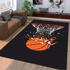 Basketball Hoop and Ball Shatter Design Carpet for Bedroom Decor Suitable for use as an anti-slip for living room bedroom sofas