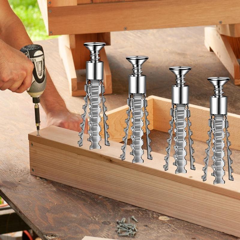 Carbon Steel Wall Anchor With Screws Heavy Duty Self Tapping Screw Drilling Plug Expansion Bolts Drywall Drilling Plug Fasteners