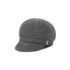 VARZAR VA Studded Herringbone Slim Newsboy Cap Black