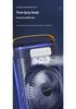Compact USB Rechargeable Three-Speed Spray Fan with Humidifier for Desktop Use