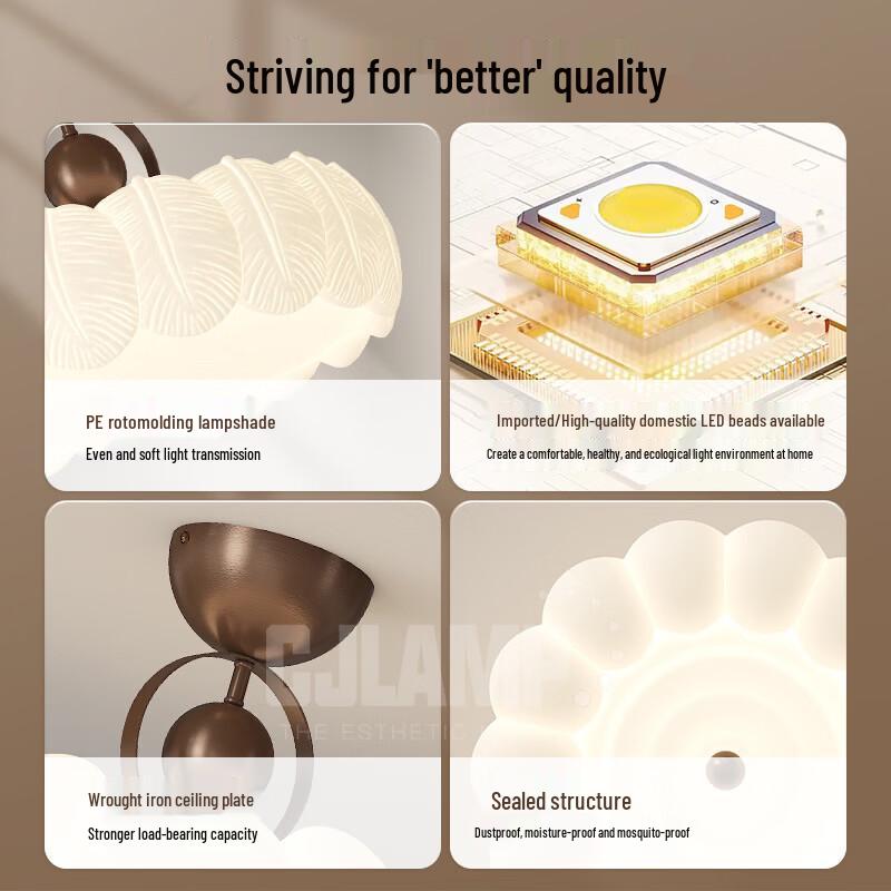 French Vintage Cream Dream Bubble Ceiling Lamp