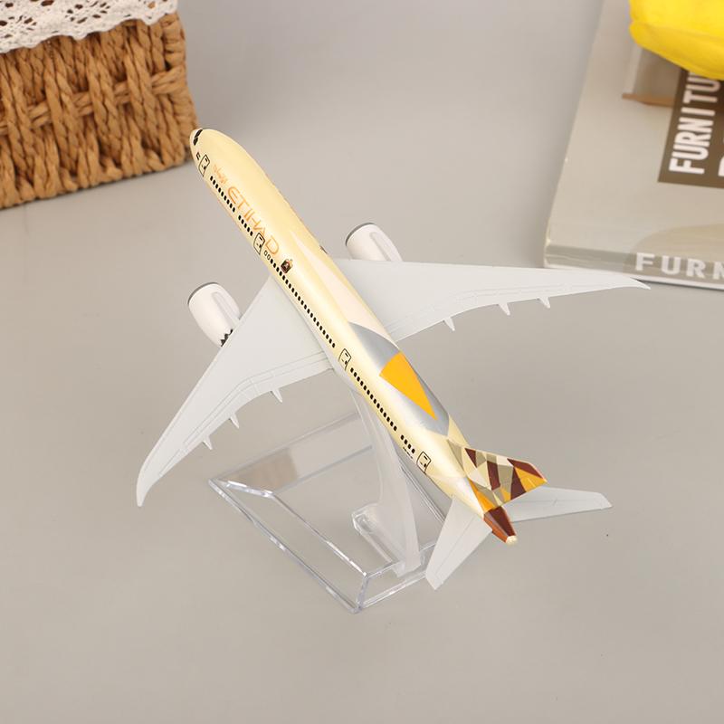 16Cm Boeing Etihad 787 Alloy Airplane Plane Model Toy Diecast Airplane Model For Gift Collection Kids Desk Accessorie