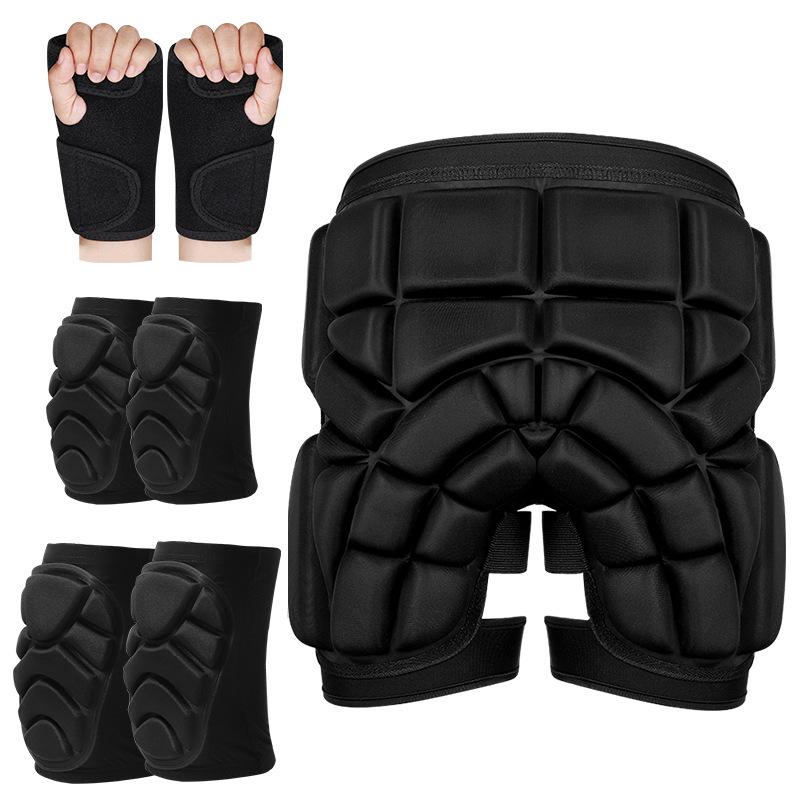 Skate Ski Protection Adult Children Anti-drop Pants Butt Pad Skateboard Knee Elbow Hand Hip Protection Set