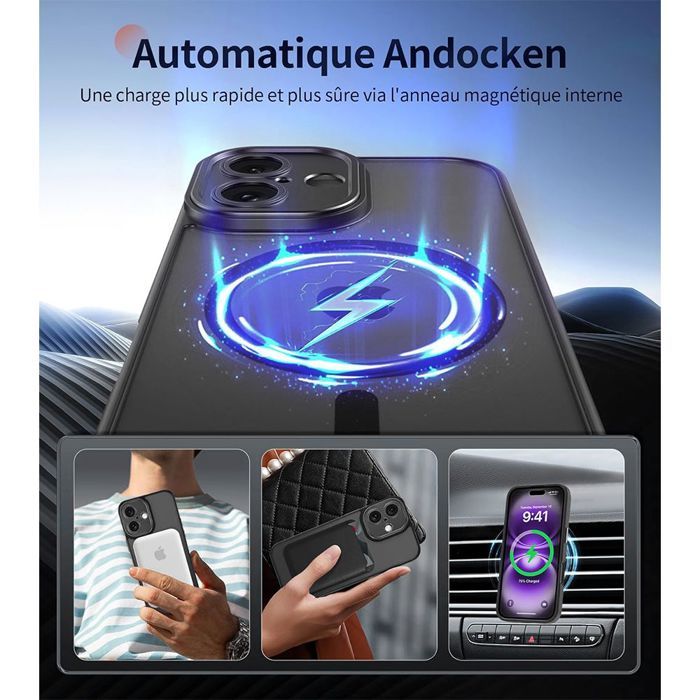 Coque de Protection - BOOLING - iPhone 17 Pro Max - Antichoc - Avec Cercle Magnétique - 2 Verres Trempés