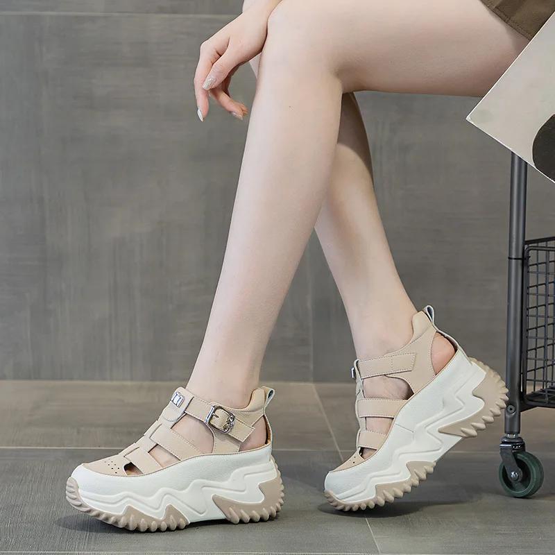 Plateausandalen High Rise Sandalen für Damen Sommer Vielseitig Ausgehöhlt Damen Schuhe Luxussandalen Damen Designer