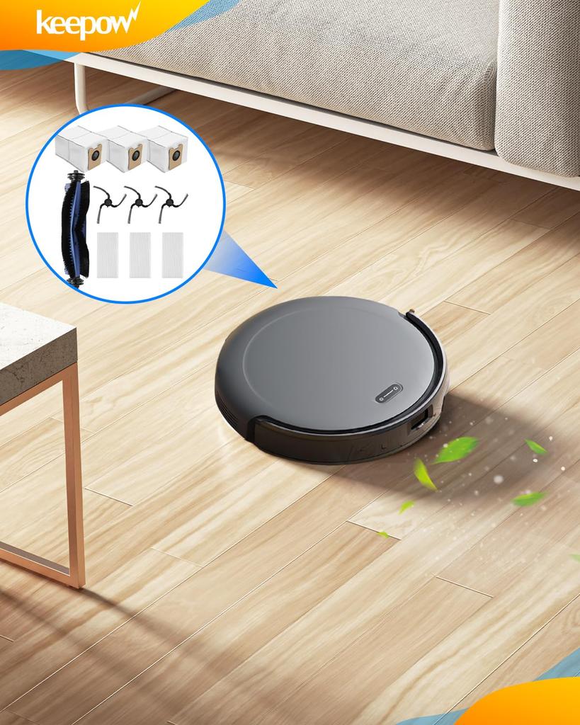 KEEPOW Replacement Paper Pack for Anker and Eufy Robot Vacuum Includes 3 Replacement Paper 3 3 Side and 1 Main 10-Piece Auto-Empty C10, Packs,