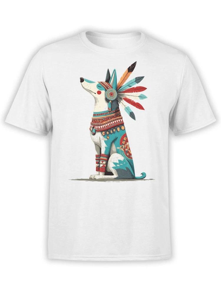 Fantucci Spirit Howl TShirt Tribal Dog Design Tee Unisex S