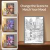 USB Plug Dimming Romantic Home Anime LED Beautiful City Night View Light Painting HD Picture Narrow Bezel Home Decorations Lamp