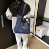 Large Capacity Denim Shoulder Bag Retro Leisure Tote Bag School Bag Cowboy Underarm Bag  Women