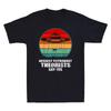 Ancient Astronaut Theorists Say Yes Spaceship Alien Vintage Men's Black T-Shirt