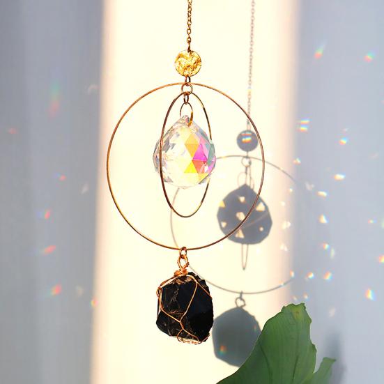 Prism Faux Crystal Sun Catcher, Hanging Window Suncatcher with Rainbow Maker, Car Home Garden Balcony Decor, Unique Gift for Housewarming Birthday