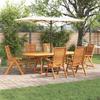 Garden Dining Set 7 pcs Brown Solid Acacia Wood