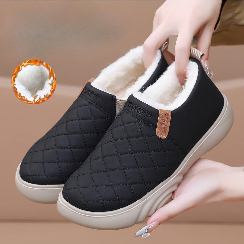 Cloth Shoes, Cotton Shoes, Anti-slip Thick-soled One-foot Cotton Boots, Fleece Thickened Warm Shoes