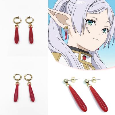 Anime Frieren Beyond Journey's Kolczyki Biżuteria Cosplay Symulowane Elf Uszy Kolczyki Mężczyźni Kobiety Trendy Cos Akcesoria Drop Kolczyki