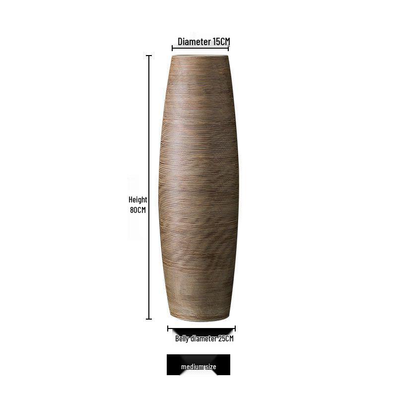 Большая сине-белая керамическая ваза из Цзиндэчжэня для искусственных цветов и бамбука счастья