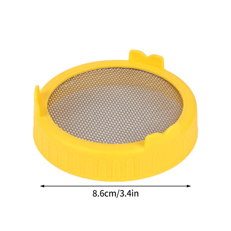 86Mm Wide Mouth Sprouting Jar Plastic Bean Sprouting Cap Seedling Tray With Stainless Steel Screen Mesh Cover Sprout Maker
