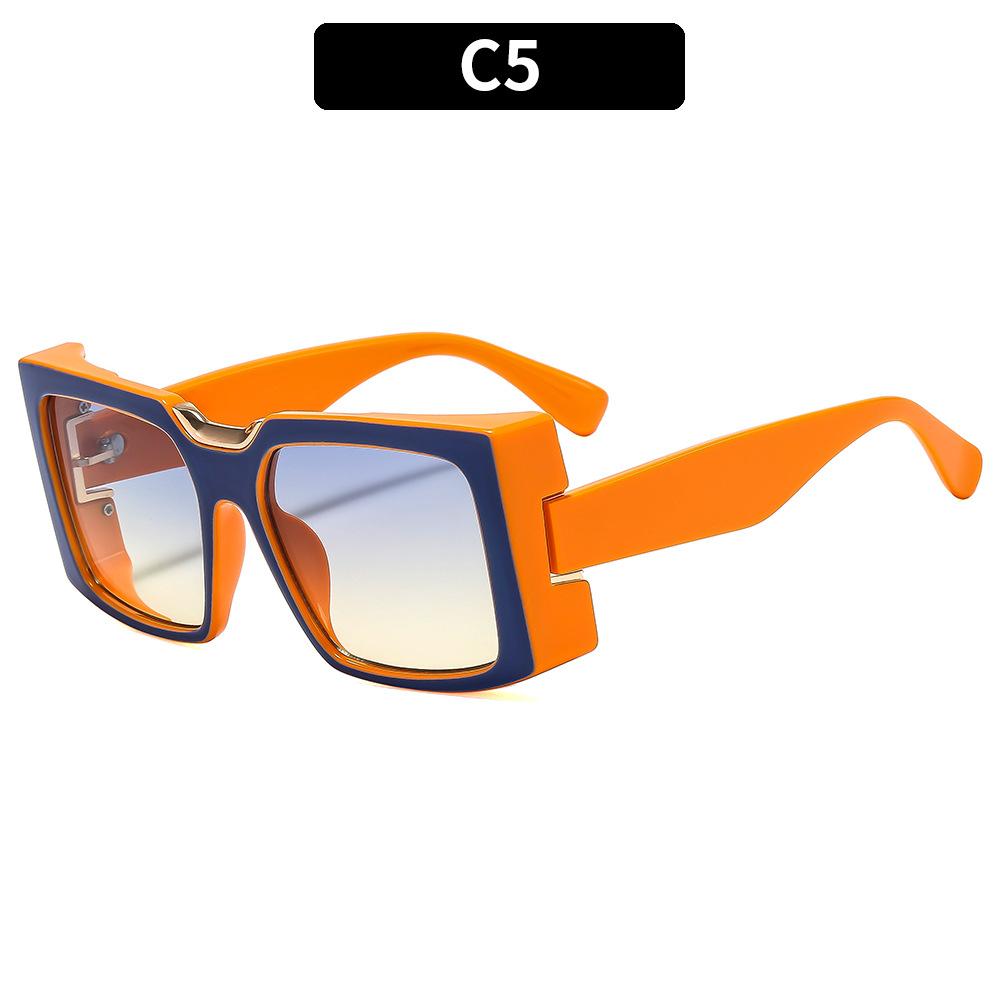 Women's sunglasses, men's and women's fashion square large-frame sunglasses