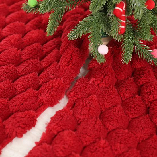 Christmas Tree Skirts Round Plush Xmas Trees Base Cover Carpet Mat Ornaments for Home