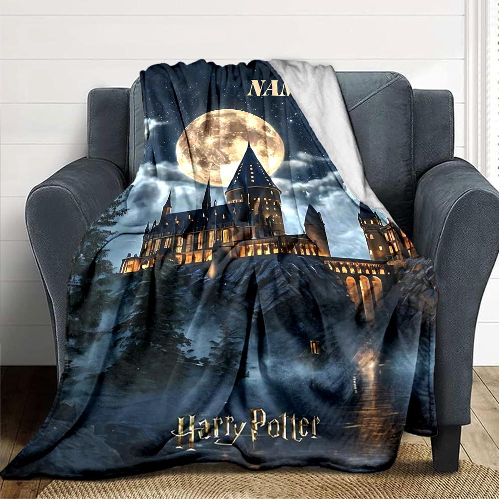 Custom Name "Harry Potter Sorcerer's Stone" blanket for Couch & Bed, Plush Cozy Fuzzy Blanket Super Soft & Warm Blankets for Fall and Winter. 090895