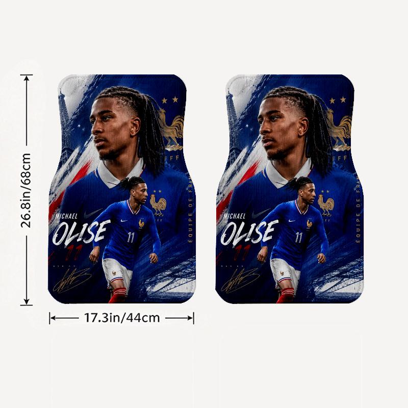 Mtdmichael Olise Black Full Coverage All-Season Car Floor Mats, XPE Non-Slip Wear-Resistant Textured Carpets for SUV Interiors