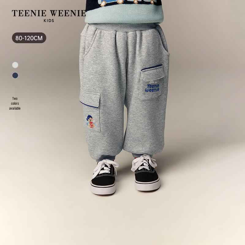 Teenie Weenie Kids Boys' Fleece-Lined Asymmetric Pocket Sweatpants
