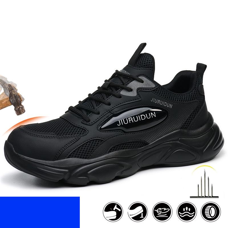

Breathable Men Safety Shoes Lace Up Work Sneakers Steel Toe Shoes Puncture-Proof Security Shoes Work Boots Protection Shoes New 36