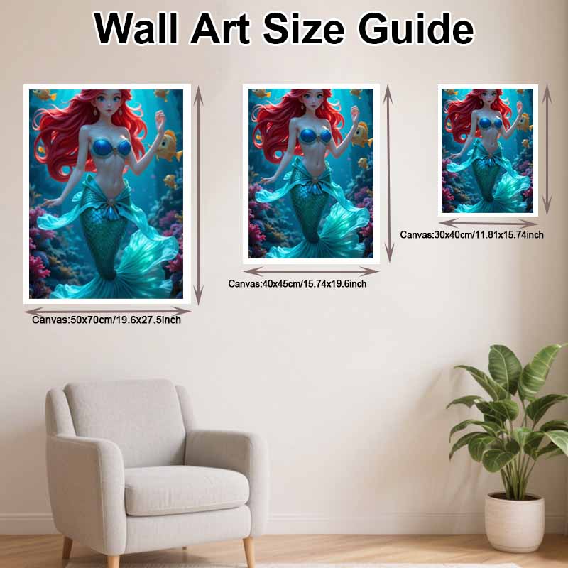 Disney Diamond Painting Full of Diamonds 5D Ariel Diamond Art Home Decoration Creative Handicrafts
