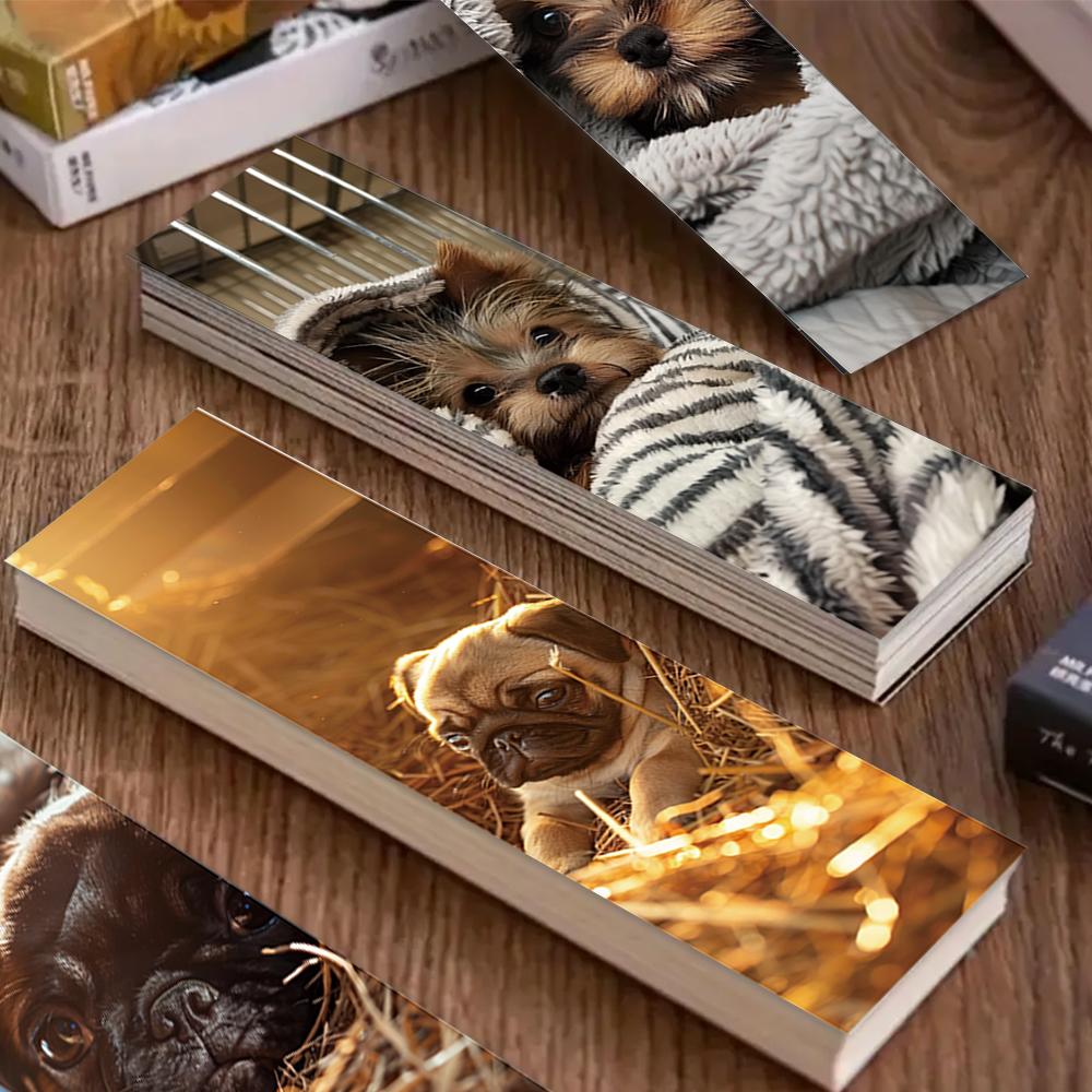 32pcs, Dog Photo Collection Bookmark, Back To School Season, Christmas, Halloween, Suitable for Teachers, Readers, and Birthdays