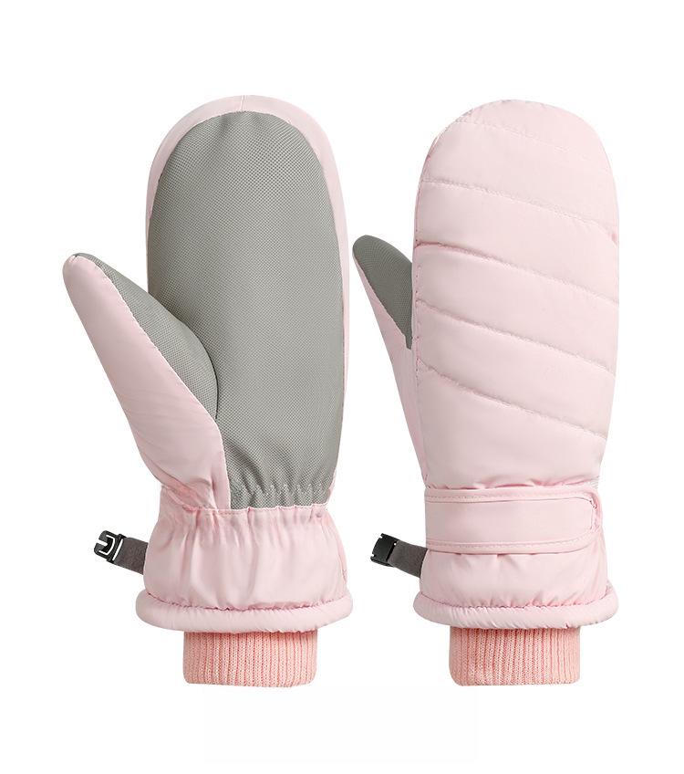 Dámské nepromokavé zimní lyžařské rukavice - Kompatibilní s dotykovou obrazovkou, Silné a hřejivé pro lyžování na jedné/dvou deskách a cyklistiku.
