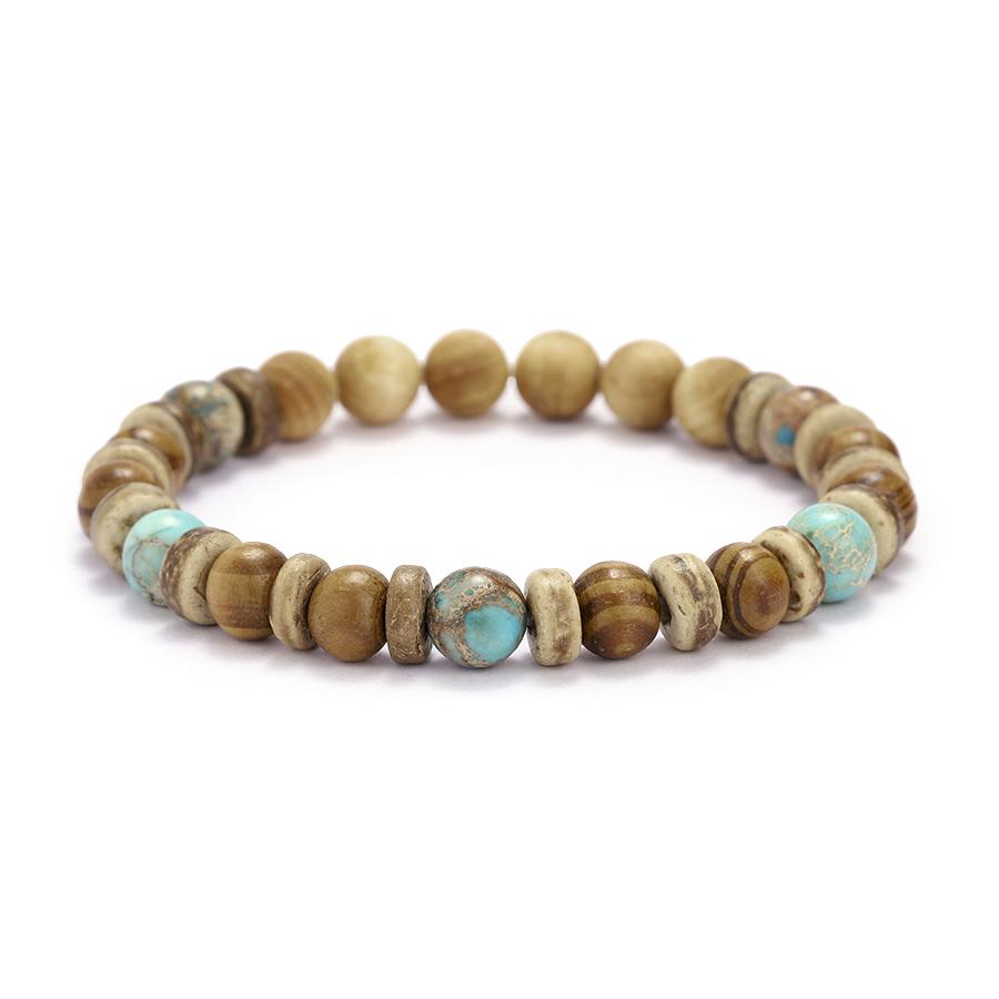 New Handmade Natural Wood Strand Bracelet For Men Positive Energy Yoga Meditation Healing Braslet Leisure Versatile Accessories