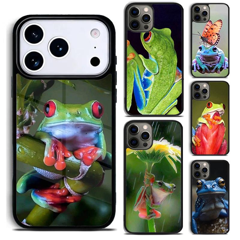 Blue Laughing Tree Frog Phone Case For iPhone 17 16 15 14 13 12 11 Pro Max Plus 17Air Soft Silicone Cover