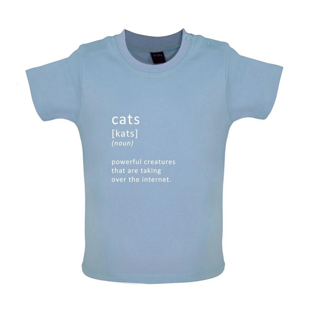 Funny Definition Cats Internet - Baby Kids Boys Girls Unisex T-Shirt / Babygrow - Cat Pet Pets Kitten 120