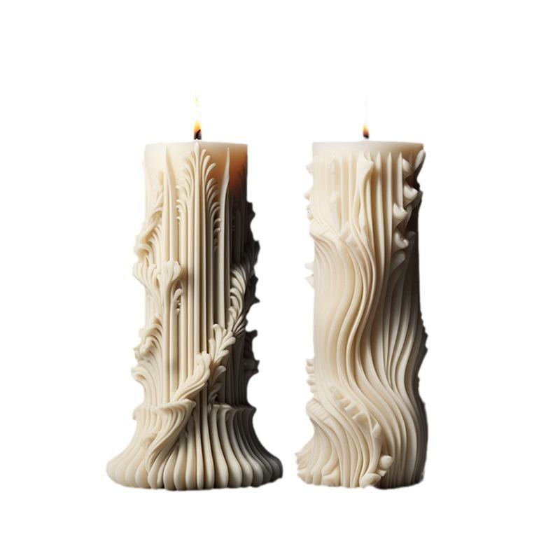 Silicone Mold for Aromatherapy Candles European-Style Cylindrical Minimalist Pillar Design