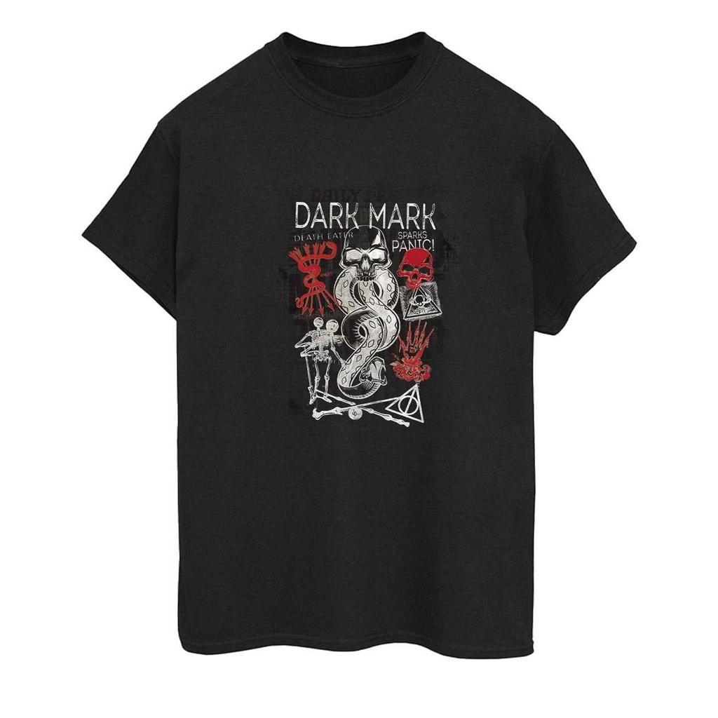 Harry Potter Womens/Ladies Dark Mark Cotton Boyfriend T-Shirt
