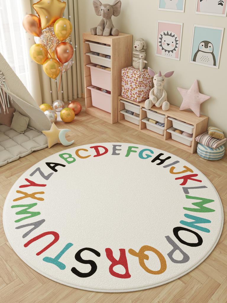 Cartoon Animal pattern children's room round rug Cartoon Style Living Room Decoration Carpet Color Round Rugs for Bedroom
