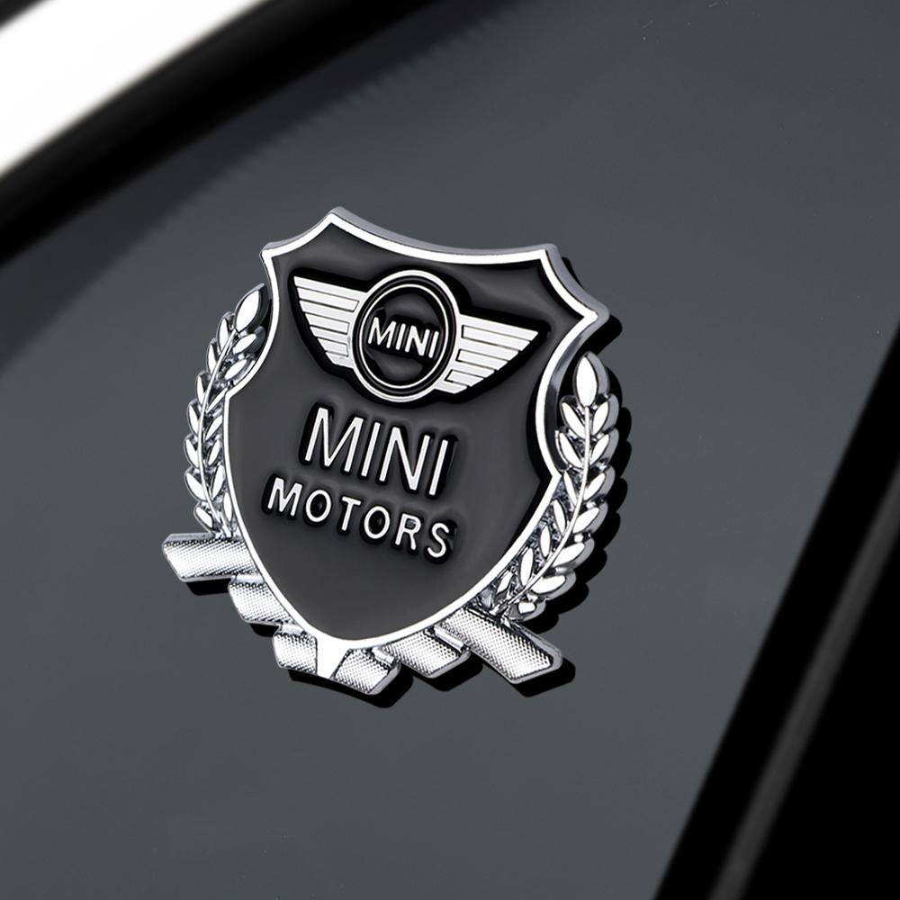 2PC Metal Car Styling Door Trunk Body Badge Sticker Decor Auto Accessories For a333 Cooper JCW WORKS R55 R56 F55 F56 R57 R58 R59 333a