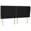 VidaXL Headboard with Ears Black 203x23x118-128 Cm Fabric3117840