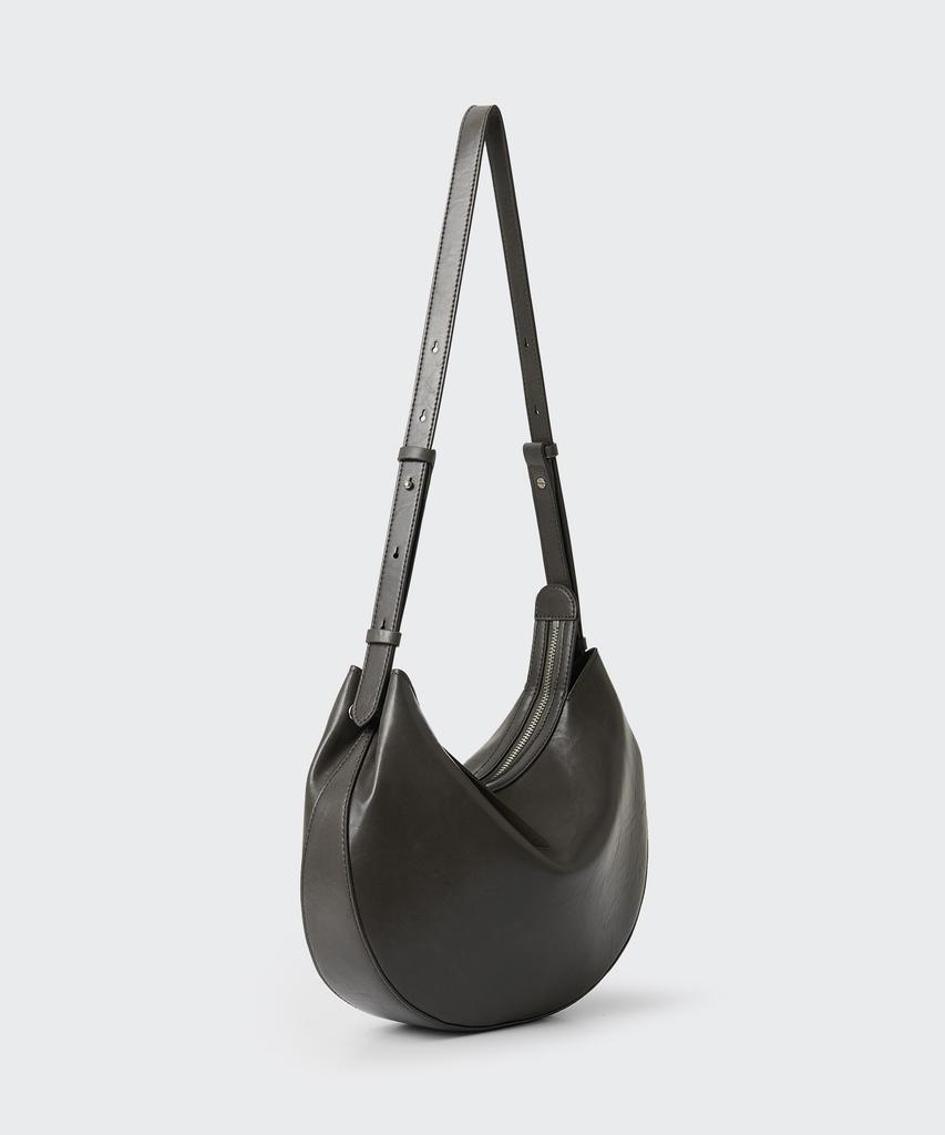 Musinsa Standard Woman Fat Crescent Shoulder Bag [Khaki Grey]