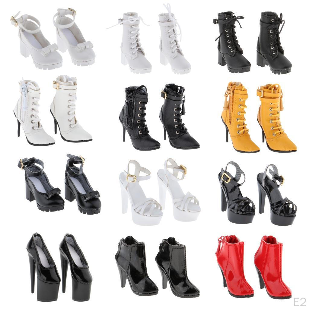 1 Paar 1/6 Hohe Stiefel Sandalen Schuhe 12