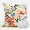 Polyester Waterproof Pillow Cover With Floral Pattern For Living Room Decor
