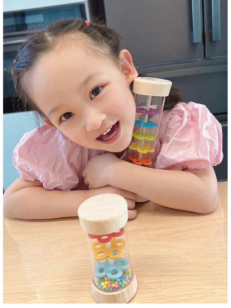 Holz-Regenstab für Kindermusik und Koordinationsentwicklung Montessori Spielzeug