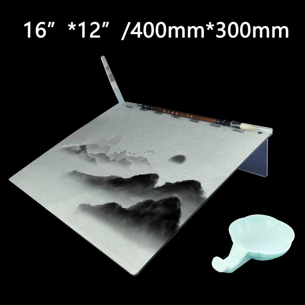 Tavola da Disegno ad Acqua Riutilizzabile Buddha Scrittura Pittura per Meditazione Rilascio Pressione Rilassamento con Acqua Pennello &