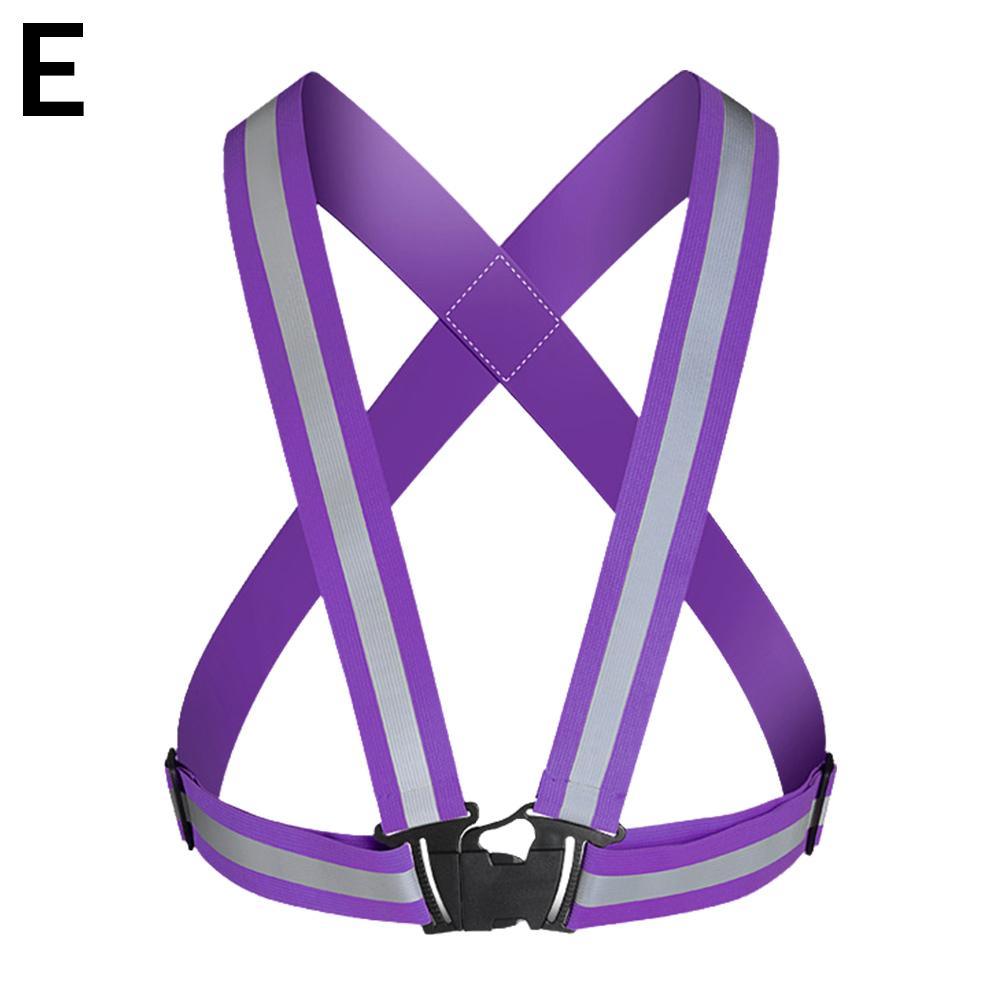 

Outdoor Reflective Vest High Visibility Reflective Strap for Night Cycling, Running, Construction & Traffic Work Safety Vest фіолетовий