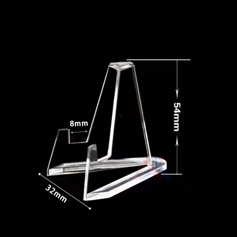 10Pcs/Set Mini Clear Acrylic Easel Stands Coin Display Easel Holder Baseball Sports Cards Stands Trading Graded Card Easel Stand